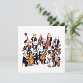 Dierlijke symfonie feestdagenkaart (Staand voorkant)