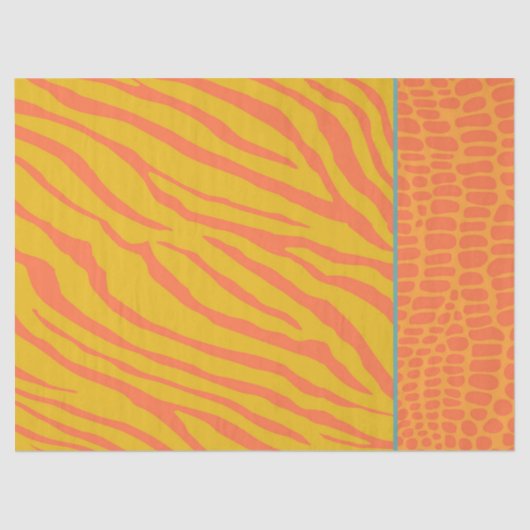 Dierlijke tijger Print Kinder Tiener Tropische Gif Tissuepapier (Voorkant)