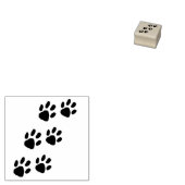 Dierlijke Tracks Paw Print Silhouet Outline Rubberstempel (Gestempeld)