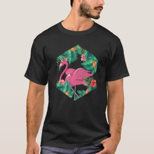 Dierlijke Tropische Bloemen Vogelflora Roze Flamin T-shirt