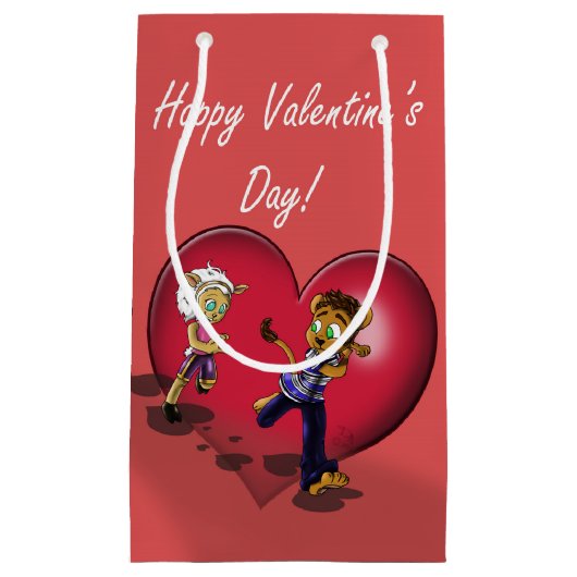 Dierlijke Valentijnsdag Klein Cadeauzakje (Voorkant)