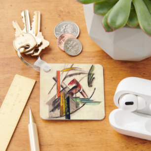 Dierlijke van Franz Marc,  expressionistische kuns Sleutelhanger