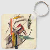 Dierlijke van Franz Marc, expressionistische kuns Sleutelhanger (Achterkant)