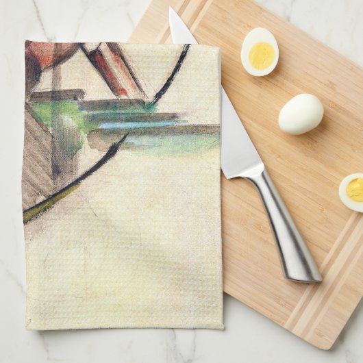 Dierlijke van Franz Marc,  expressionistische kuns Theedoek (Quarter Fold)