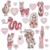 Dierlijke variëteit Valentijnse Sticker op maat ge (Voorkant)