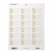 Dierlijke verfdrukken. Bruin en wit patroon. Etiket (Full Sheet)