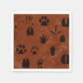 Dierlijke voetafdruk servetten (Voorkant)