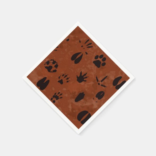Dierlijke voetafdruk servetten (Hoek)