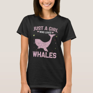 Dierlijke vrouwen gewoon een meisje dat van walvis t-shirt