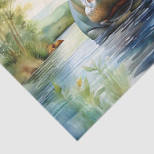 Dierlijke Waterverf nijlpaard Tissuepapier (Detail)