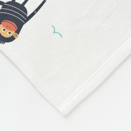 Dierlijke Wereldkaart Fleece Deken (Hoek)