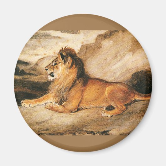 Dierlijke wilde dieren uit vroeger tijden, Afrikaa Magneet (Voorkant)