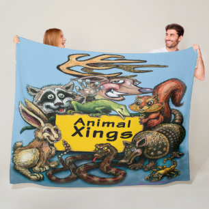 Dierlijke Xings Fleece Deken