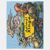 Dierlijke Xings Fleece Deken (Voorkant)
