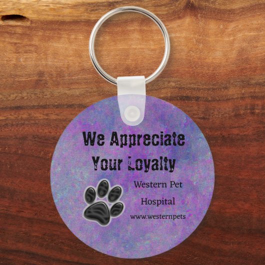 Dierlijke zaken Dank u Dog Paw klantenbinding Sleutelhanger (Voorkant)
