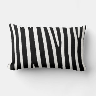 Dierlijke zebra afdruk, zwart-witte strepen. kussen