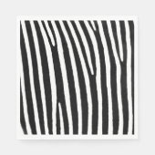 Dierlijke zebra afdruk, zwart-witte strepen. servet (Voorkant)