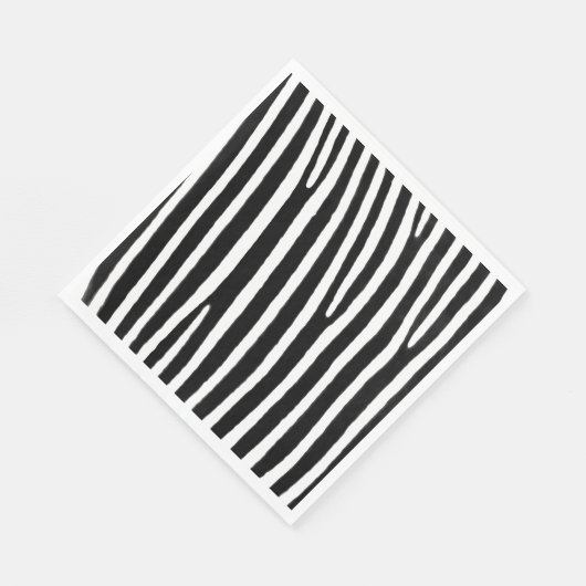 Dierlijke zebra afdruk, zwart-witte strepen. servet (Hoek)