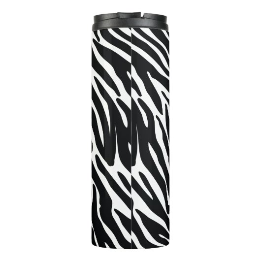 Dierlijke zebra naadloos patroonontwerp thermosbeker (Achterkant)