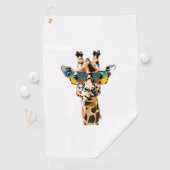 Dierlijke zonnebril giraffe met zonnebril golfhanddoek (Insitu)