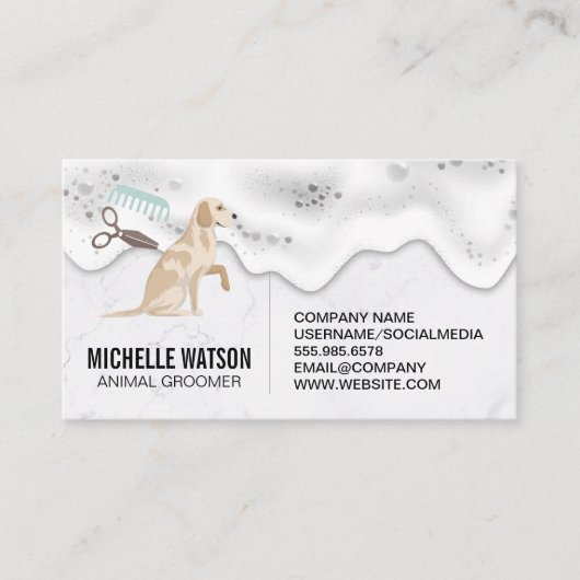 Dierlijke zorg | Hondwaszeep Visitekaartje (Voorkant)