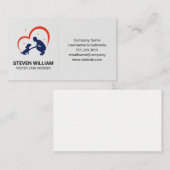 Dierlijke zorg | Houder | Hond Person Logo Visitekaartje (Voorkant / Achterkant)