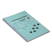 Dierlijke zuster - Pawdrukken op mijn hart Notitieboek (Rechterzijde)