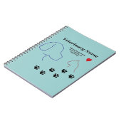 Dierlijke zuster - Pawdrukken op mijn hart Notitieboek (Linkerzijde)