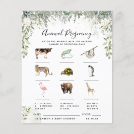 Dierlijke Zwangerschap | Baby Shower Spel