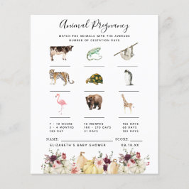 Dierlijke Zwangerschap | Baby Shower Spel