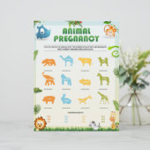 Dierlijke Zwangerschap Baby showers [Dierthema] Briefhoofd (Staand voorkant)