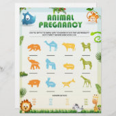 Dierlijke Zwangerschap Baby showers [Dierthema] Briefhoofd (Voorkant / Achterkant)