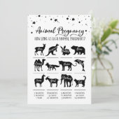 Dierlijke Zwangerschap met Antwoorden Baby shower  Kaart (Staand voorkant)
