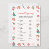 Dierlijke Zwangerschap Spel Kerst Baby shower Kaar Feestdagenkaart (Voorkant)