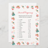 Dierlijke Zwangerschap Spel Kerst Baby shower Kaar Feestdagenkaart (Voorkant / Achterkant)