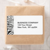 Dierlijke zwarte witte vlekstrips Moderne Zebra Etiket (Insitu)