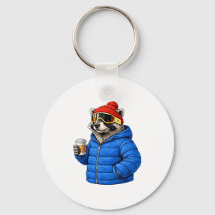 Diermotieven wasbeer après ski shirt skien sleutelhanger