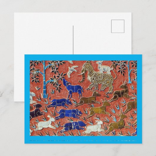 Diermozaïek, dierenredding, briefkaart (Voorkant / Achterkant)