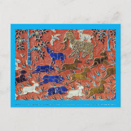 Diermozaïek, dierenredding, briefkaart