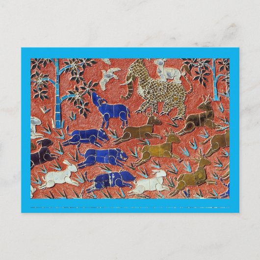 Diermozaïek, dierenredding, briefkaart (Voorkant)