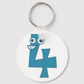Diernummer 4 sleutelhanger (Voorkant)