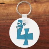 Diernummer 4 sleutelhanger (Voorkant)
