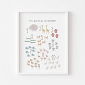 Diernummers educatieve print