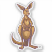 Dierparade Australian Kangaroo Sticker (Voorkant)