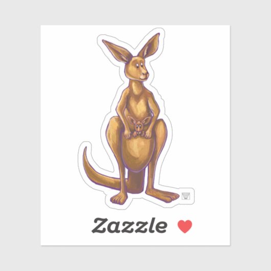 Dierparade Australian Kangaroo Sticker (Vel)