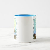 Dierparade Giraffe komt en gaat Tweekleurige Koffiemok (Center)