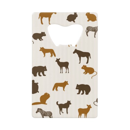 Dierpatroon 1 creditkaart flessenopener (Voorkant)