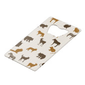 Dierpatroon 1 creditkaart flessenopener (Voorkant Gekanteld)
