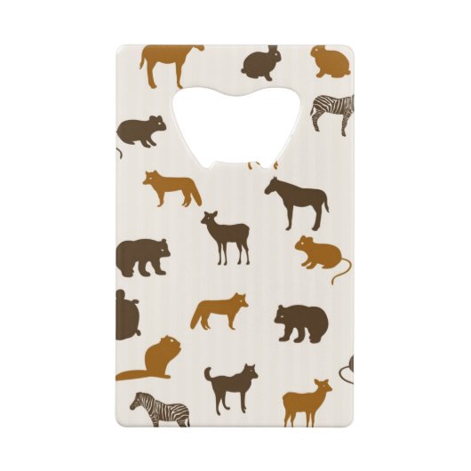 Dierpatroon 1 creditkaart flessenopener (Achterkant)