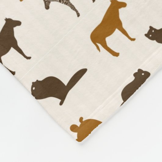 Dierpatroon 1 fleece deken (Hoek)
